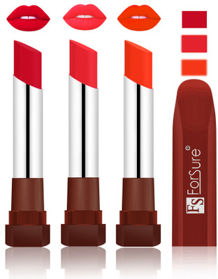 

Forsure Color Rich Matte Lipsticks(Red, Peach, Nude)