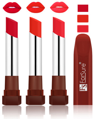 

Forsure Color Rich Matte Lipsticks(Red, Beach Nude, Peach)