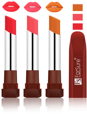 Forsure Peach, Peach, Brick Nude Velvet Matte Lipsticks(Peach, Peach, Brick Nude)