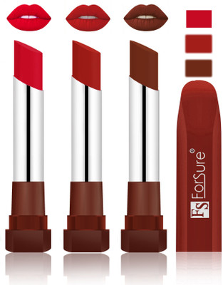 

Forsure Color Rich Matte Lipsticks(Red, Brown, Wine)