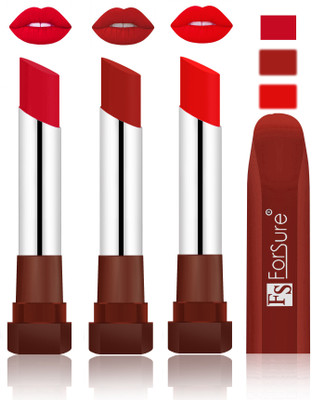 

Forsure Color Rich Matte Lipsticks(Red, Brown, Romantic Red)