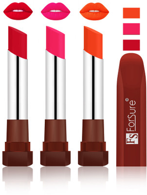 

Forsure Red, Ruby Red, Nude Velvet Matte Lipsticks(Red, Ruby Red, Nude)
