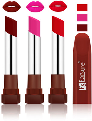 

Forsure Dark Maroon, Rose Pink, Sweet Red Velvet Matte Lipsticks(Dark Maroon, Rose Pink, Sweet Red)