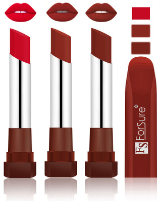 

Forsure Color Rich Matte Lipsticks(Red, Chocolate, Maroon)