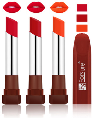 

Forsure Color Rich Matte Lipsticks(Red, Bright Red, Nude)