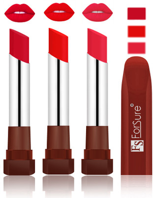 

Forsure Color Rich Matte Lipsticks(Red, Romantic Red, Baby Pink)