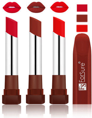 

Forsure Color Rich Matte Lipsticks(Red, Chocolate, Romantic Red)