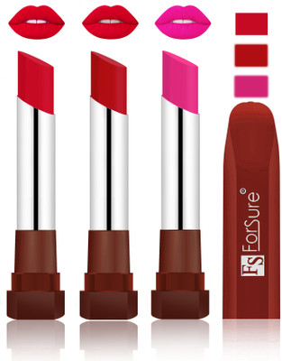 

Forsure Color Rich Matte Lipsticks(Red, Bright Red, Rose Pink)