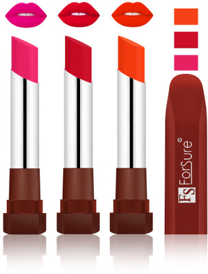 

Forsure Rose Pink, Red, Nude Velvet Matte Lipsticks(Rose Pink, Red, Nude)