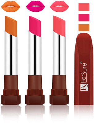 

Forsure Brick Nude, Rose Pink, Peach Velvet Matte Lipsticks(Brick Nude, Rose Pink, Peach)