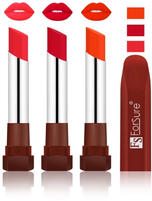 

Forsure Peach, Red, Bright Red Velvet Matte Lipsticks(Peach, Red, Bright Red)