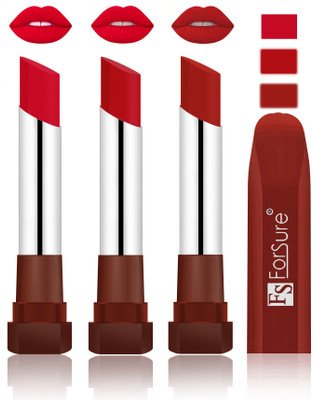 

Forsure Color Rich Matte Lipsticks(Red, Bright Red, Brown)