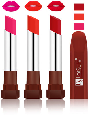 

Forsure Rose Pink, Beach Nude, Bright Red Velvet Matte Lipsticks(Rose Pink, Beach Nude, Bright Red)