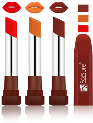 

Forsure Roamtic Red, Brick Nude, Maroon Velvet Matte Lipsticks(Roamtic Red, Brick Nude, Maroon)