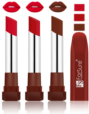 

Forsure Color Rich Matte Lipsticks(Red, Bright Red, Wine)
