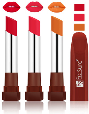 

Forsure Color Rich Matte Lipsticks(Red, Baby Pink, Brick Nude)