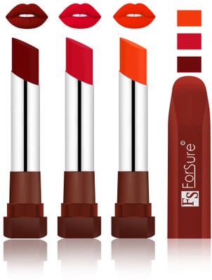 

Forsure Dark Maroon, Red, Bright Red Velvet Matte Lipsticks(Dark Maroon, Red, Bright Red)