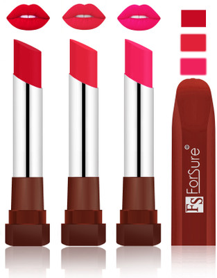 

Forsure Color Rich Matte Lipsticks(Red, Baby Pink, Ruby red)