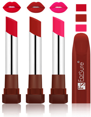 

Forsure Color Rich Matte Lipsticks(Red, Brown, Ruby Red)
