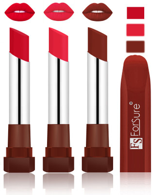 

Forsure Color Rich Matte Lipsticks(Red, Baby Pink, Maroon)