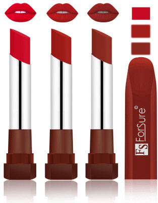 

Forsure Color Rich Matte Lipsticks(Red, Brown, Chocolate)