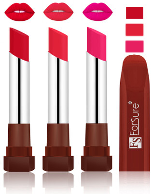 

Forsure Color Rich Matte Lipsticks(Red, Baby Pink, Rose Pink)