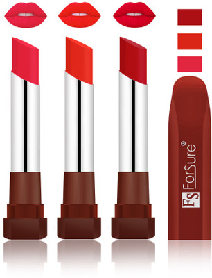 

Forsure Baby Pink, Beach Nude, Bright Red Velvet Matte Lipsticks(Baby Pink, Beach Nude, Bright Red)