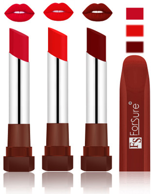 

Forsure Color Rich Matte Lipsticks(Red, Romantic Red, Dark Maroon)