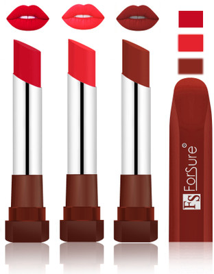 

Forsure Color Rich Matte Lipsticks(Red, Peach, Chocolate)
