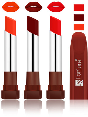 

Forsure Nude, Dark Maroon, Romantic Red Velvet Matte Lipsticks(Nude, Dark Maroon, Romantic Red)