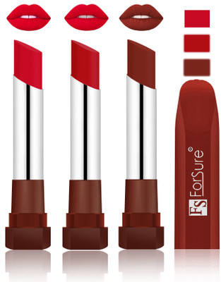 

Forsure Color Rich Matte Lipsticks(Red, Bright Red, Maroon)