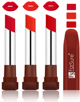

Forsure Color Rich Matte Lipsticks(Red, Beach Nude, Sweet Red)