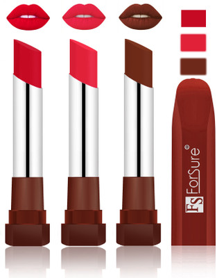 

Forsure Color Rich Matte Lipsticks(Red, Baby Pink, Wine)
