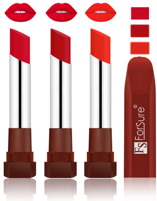 

Forsure Color Rich Matte Lipsticks(Red, Bright Red, Beach Nude)