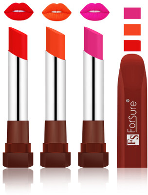 Forsure Romantic Red, Nude, Rose Pink Velvet Matte Lipsticks(Romantic Red, Nude, Rose Pink)