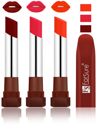 Forsure Dark Maroon, Baby Pink, Nude Velvet Matte Lipsticks(Dark Maroon, Baby Pink, Nude)