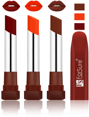 

Forsure Dark Maroon, Bright Red, Wine Velvet Matte Lipsticks(Dark Maroon, Bright Red, Wine)
