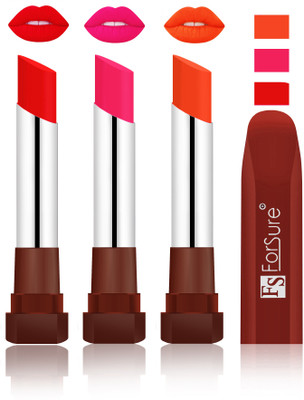 Forsure Romantic Red, Ruby Red, Nude Velvet Matte Lipsticks(Romantic Red, Ruby Red, Nude)