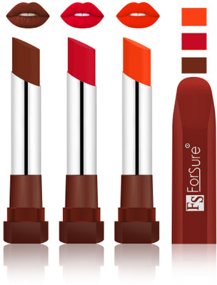 Forsure Wine, Red, Bright Red Velvet Matte Lipsticks(Wine, Red, Bright Red)