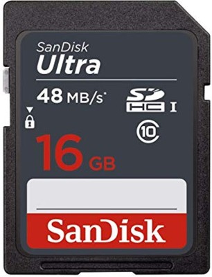SanDisk Camera 16 GB Ultra SDHC Class 10 48 MB/s  Memory Card
