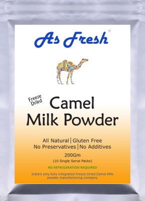 

As Fresh Freeze Dried Camel Milk powder-200g (Freeze Dried, 100% Pure, Gluten Free) Milk Powder(200 g, Pack of 10)