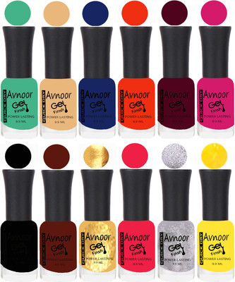 

Avnoor Velvet Matte Gel Nail Polish Combo 1540 Multicolor(Pack of 12)
