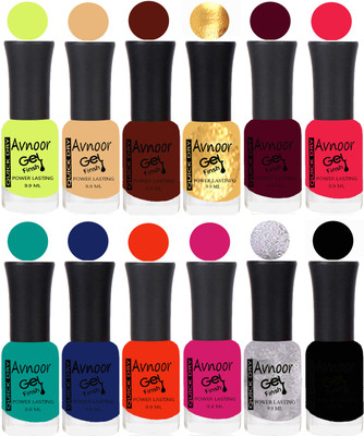 

Avnoor Velvet Matte Gel Nail Polish Combo 1445 Multicolor(Pack of 12)