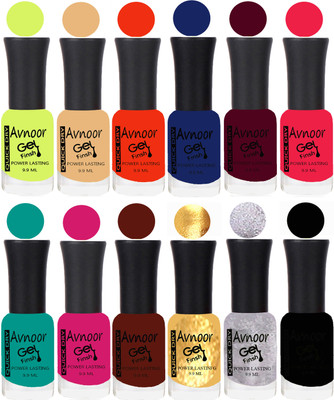 

Avnoor Velvet Matte Gel Nail Polish Combo 1432 Multicolor(Pack of 12)