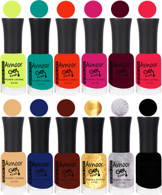 

Avnoor Velvet Matte Gel Nail Polish Combo 1424 Multicolor(Pack of 12)