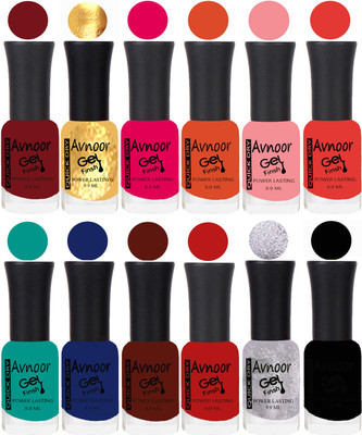 

Avnoor Velvet Matte Gel Nail Polish Combo 1342 Multicolor(Pack of 12)