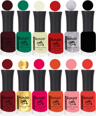 

Avnoor Velvet Matte Gel Nail Polish Combo 1381 Multicolor(Pack of 12)