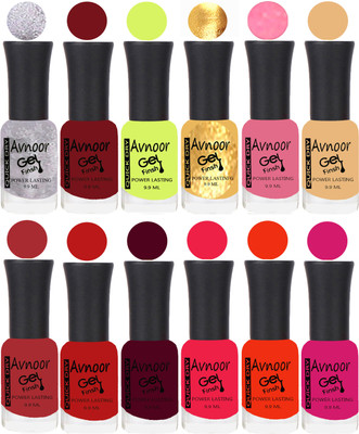 

Avnoor Velvet Matte Gel Nail Polish Combo 1514 Multicolor(Pack of 12)