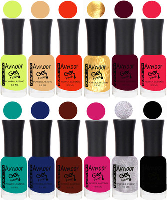 

Avnoor Velvet Matte Gel Nail Polish Combo 1438 Multicolor(Pack of 12)