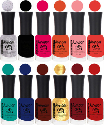 

Avnoor Velvet Matte Gel Nail Polish Combo 1333 Multicolor(Pack of 12)